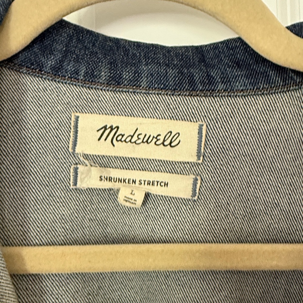 Madewell shrunken stretch denim jacket - Picture 2 of 2